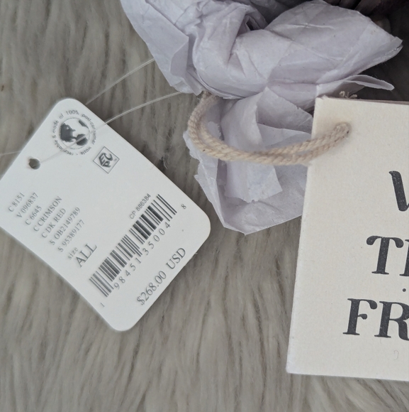 NWT We The Free Honor Oversized Suede Tote in Crimson Red - Picture 6 of 9